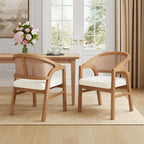 Christopher Knight Home - Sedia da pranzo imbottita in canna (Set di 2)