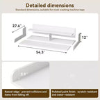 2-Tier Washer and Dryer Countertop with Shelf or Drawers, Laundry Countertop Cover with Non-Slip Pad, 54X27.5 Laundry Topper for Folding Clothes