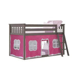 Max & Lily Twin over Twin Low Bunk with Curtains