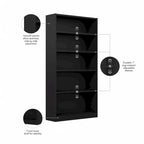 Bibliothèque haute à 5 étagères Universal de Bush Furniture