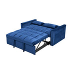 Causeuse moderne en velours avec dossier inclinable et poches, 2 places – Gris foncé / Gris clair / Bleu / Noir