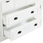 Whisen 71'' Tall Freestanding Kitchen Pantry, Large Dining Storage Cabinet Cupboard Sideboards With 4 Foldable Doors, Shelves, Wine Racks