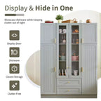 Whisen 71''H Freestanding Kitchen Storage Pantry, Large Dining Storage Cabinet Cupboard Sideboards With 6 Doors, Adjustable Shelves
