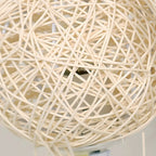 Plug In Column LED Rattan Floor Lamp for Living Room
