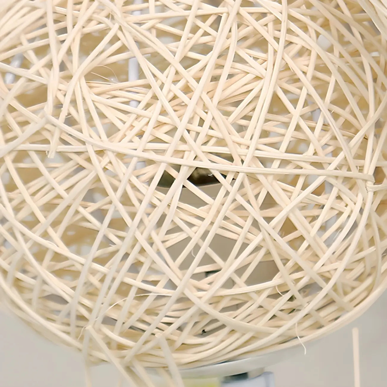 Plug In Column LED Rattan Floor Lamp for Living Room