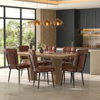 Modern Dining Chairs Set of 2/4/6/8, Upholstered Kitchen Chairs with Thick Cushion for Dining Room