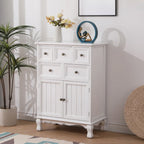 Rustic Brown Wood Accent Cabinet for Living Room Storage