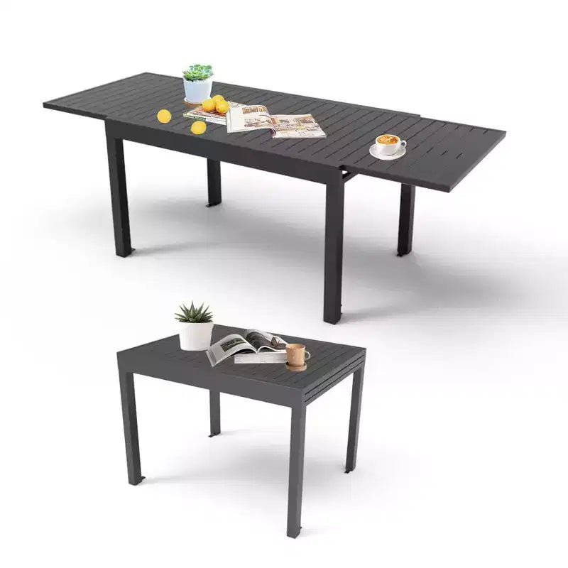 Okak Dining Table Aluminum Patio Extendable Dining Room Table Kitchen Table for Dining Room