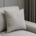 Modern Mid-Century Oversized Chaise Sleeper Sofa with Pillow