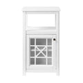 17"x29" Derby Deluxe Floor Storage Cabinet White - Alaterre Furniture: Hardwood Frame, 2-Shelf Bath Organizer