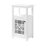 17"x29" Derby Deluxe Floor Storage Cabinet White - Alaterre Furniture: Hardwood Frame, 2-Shelf Bath Organizer