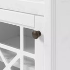 17"x29" Derby Deluxe Floor Storage Cabinet White - Alaterre Furniture: Hardwood Frame, 2-Shelf Bath Organizer
