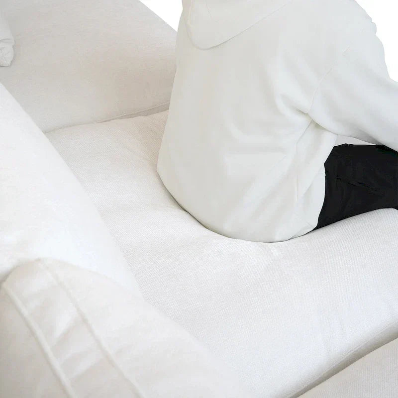 Large Linen Corner Sectional Sofa Couch for Living Room Set