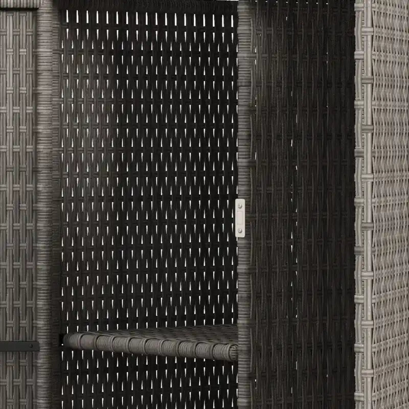 Wicker Outdoor Storage Cabinet, Pool Towel Storage Cabinet