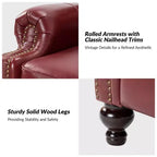 Set di 2 Poltrone Reclinabili Elisabete Moderne in Vera Pelle con Borchie Vintage per Salotto e Camera da Letto | ART OF LIVING DESIGNS