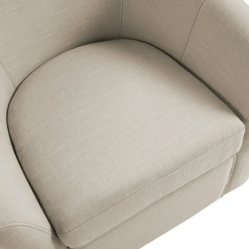 Set di 2 Poltrone Girevoli Moderne Imbottite a Barilotto, Poltrone Accent per Soggiorno