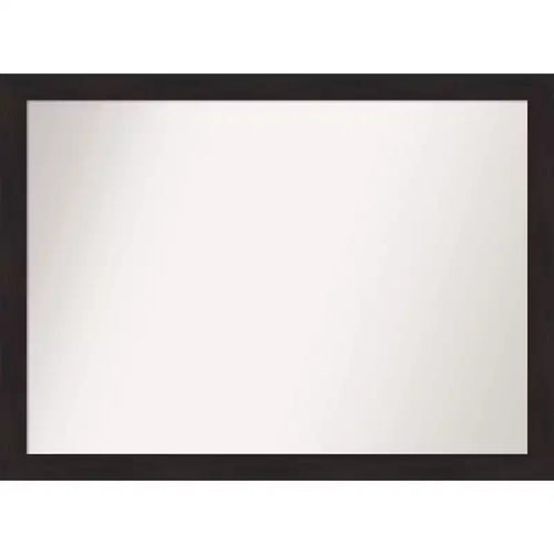 42" x 31" Non-Beveled Espresso Narrow Wall Mirror - Amanti Art