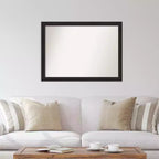 Specchio da parete stretto color espresso 42" x 31" senza smussatura