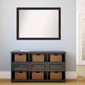 Specchio da parete stretto color espresso 42" x 31" senza smussatura