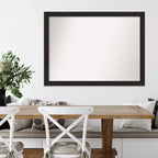 Specchio da parete stretto color espresso 42" x 31" senza smussatura