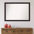 Specchio da parete stretto color espresso 42" x 31" senza smussatura