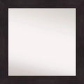 Amanti Art 32" x 32" Non-Beveled Furniture Bathroom Wall Mirror Espresso Brown: Modern Square Polystyrene Frame, Wall Mounted