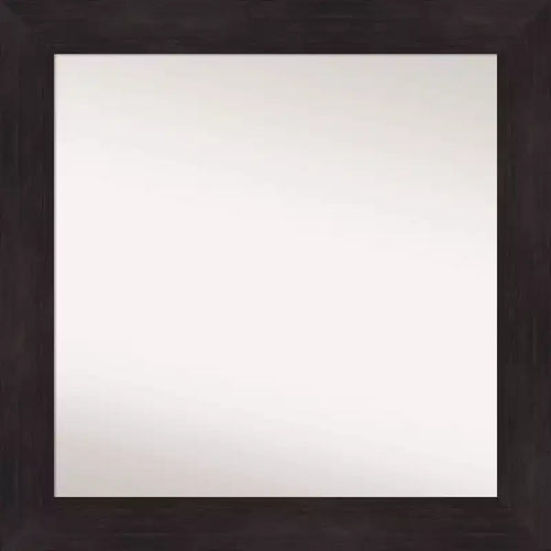 Amanti Art 32" x 32" Non-Beveled Furniture Bathroom Wall Mirror Espresso Brown: Modern Square Polystyrene Frame, Wall Mounted