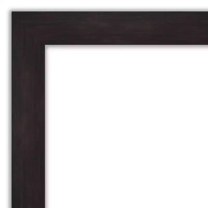 Specchio da parete per bagno 80x80 cm, senza smussatura, marrone espresso: moderna cornice quadrata in polistirene, montaggio a parete