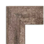 44" x 33" Specchio da Parete da Bagno Gufo Non Smussato Marrone: Rettangolare Moderno, Montaggio a Parete, Cornice in Legno