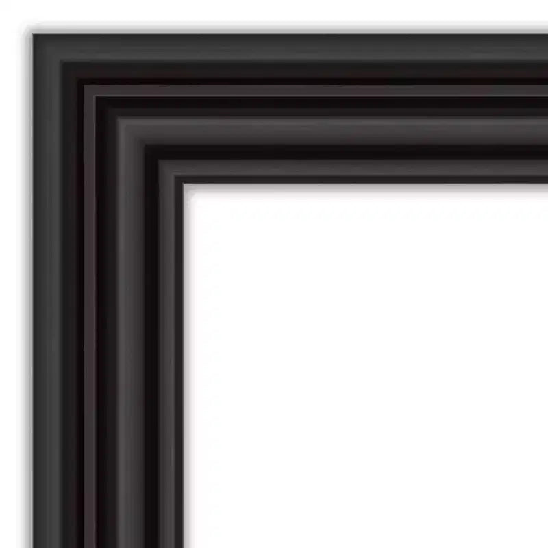 Specchio da Parete Nero Coloniale senza Smussature 42"x30": Stile Moderno, Cornice in Polistirene, Ferramenta di Montaggio Inclusa