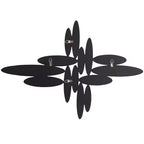 Specchio da parete ovale in vetro astratto 28"X40" argento