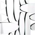 Specchio da parete ovale in vetro astratto 28"X40" argento