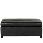 Twin Size Folding Pull out Ottoman Sleeper Bed with Mattress Convertible Guest Bed, PU Upholstered Sleeper Sofa