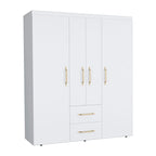 Bariloche Armoire with Hanging Rods, Shelves, 2 Drawers