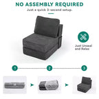 Convertible Cloud Sectional Couch Comfy Corduroy Sectional Sofa Comfy Couch With Deep Seat & High Pillows Easy To Assemble