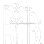 Metal Scroll Indoor Outdoor Tall Folding 5 Shelves Bakers Rack - Gold or White - Roche River Decor