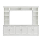 4-Piece Entertainment Center Wall Unit Set with Bridge for TVs Up to 70 , TV Stand W/Adjustable Shelves, Large Media Console