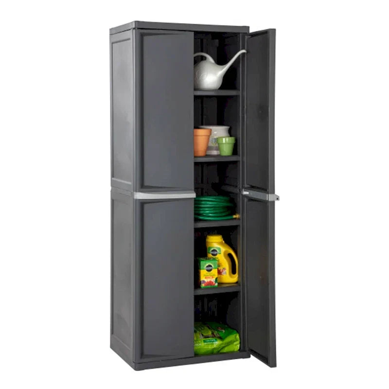 Sterilite Lot de 2 Organiseurs de Rangement à 4 Étagères Réglables pour Garage, Gris - Lot de 2