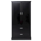 Tall Bathroom Storage Cabinet, Cabinet with Two Doors and Drawers, Adjustable Shelf, MDF Board