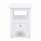 WYNDENHALL Norfolk Table d'appoint étroite de style transitionnel rectangulaire en bois massif, 35,5 cm de large – 35,5 cm de large