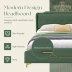 Modern Upholstered PU Leather Bed