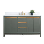 Vanity Art Bathroom Vanity with Ceramic Sink and Engineered Marble Top