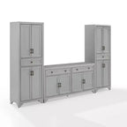 Set Tara 3 pezzi Madia e Dispensa Effetto Invecchiato - Crosley