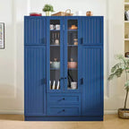 Whisen 71''H Freestanding Kitchen Storage Pantry, Large Dining Storage Cabinet Cupboard Sideboards With 6 Doors, Adjustable Shelves