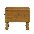 Table d'appoint rectangulaire vintage en bois Hostack 23.6'' pour petits espaces et salons, marron antique