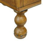 Table d'appoint rectangulaire vintage en bois Hostack 23.6'' pour petits espaces et salons, marron antique
