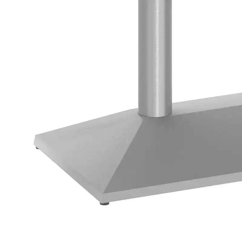 Pied de table double colonne Flash Furniture Palis, hauteur salle à manger, pour plateaux de 76,2 x 121,9 cm, intérieur/extérieur