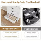 5 Drawer Dresser, 41.3 Tall Ultra-Deep Drawer Dresser, Wooden Closet Storage Chest for Living Room, Bedroom, Entryway