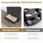 5 Drawer Dresser, 41.3 Tall Ultra-Deep Drawer Dresser, Wooden Closet Storage Chest for Living Room, Bedroom, Entryway