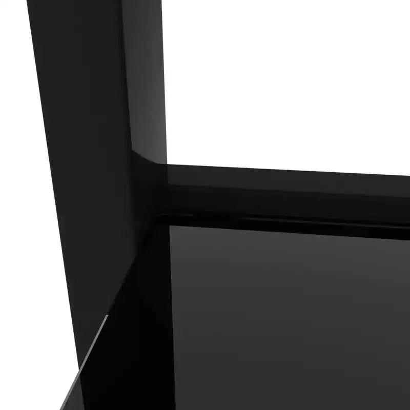 Set of 2 Glass Tea Tables - Two-Layer Tempered Glass with Iron Frame for Living Room and Bedroom